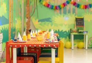 Birthday table at Kid’s Jungle West