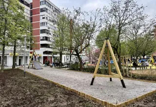 Zipline in the northern park near Kukuljević Square