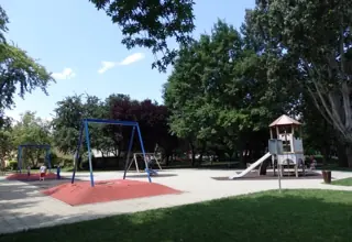 Swings and slides in the Park of the 101st Brigade