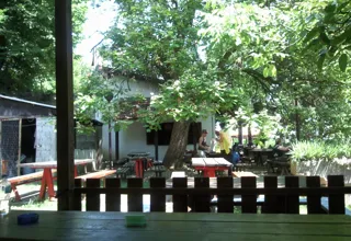 Terrace and grounds of Glavica mountain lodge