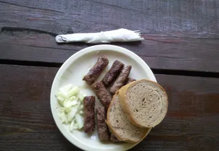 A meal served on the terrace at Glavica