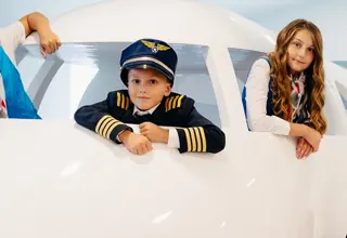 Children on the plane MiniPolisa in Z center